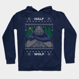 Half Wolf Knight Christmas Hoodie